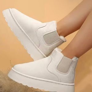 Fur platform winter boots